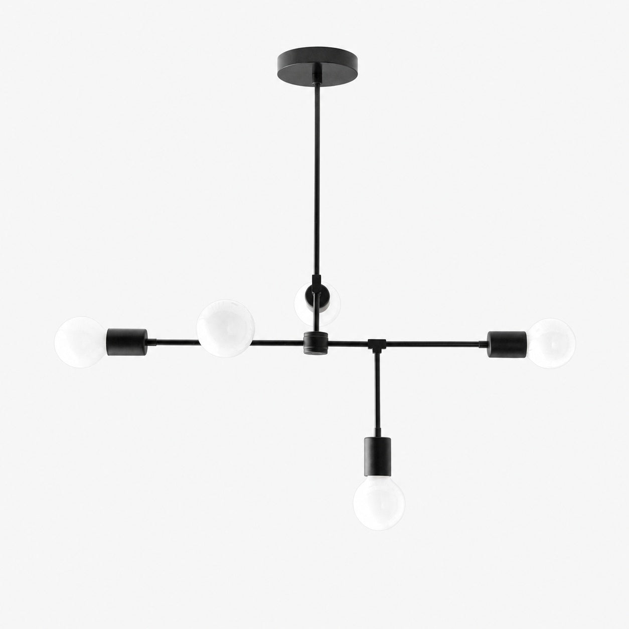 Mobilux Line 5 Light Chandelier - Modern Ceiling Hanging Lamp for Dining Room
