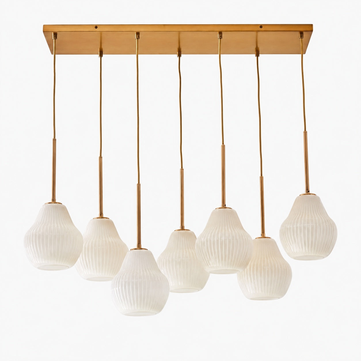 Rivrona Contemporary 7-Light Chandelier - Modern Glass Lighting for Dining Rooms