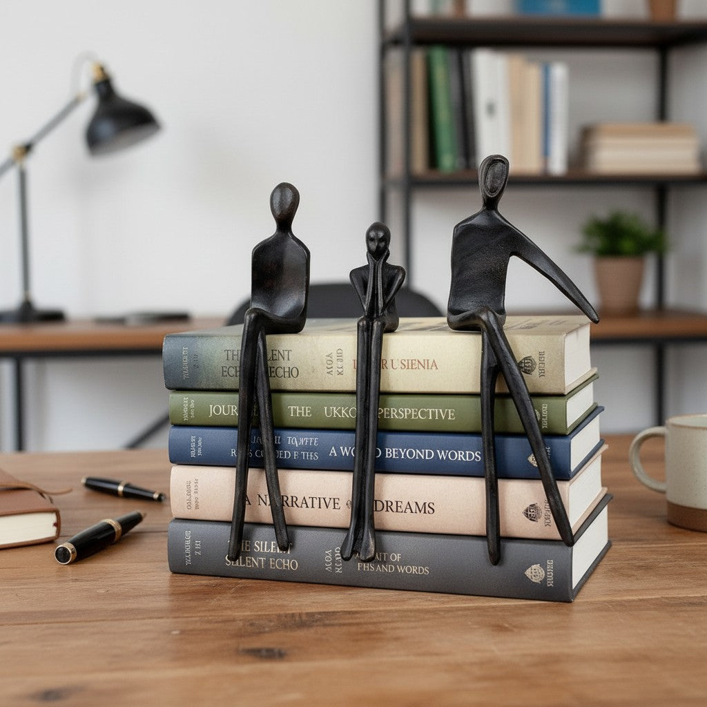 Floxo Geometric Dog Sculpture Modern Decor - Minimalist Iron Art for Desk