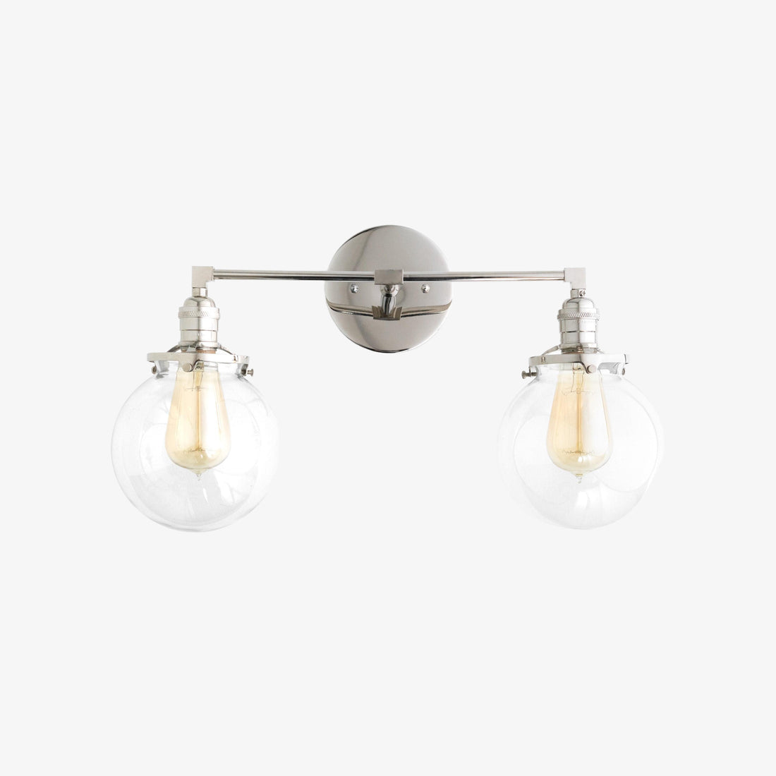 Lumio Globe Glass Globe Vanity Light - Modern Two Light Bathroom Sconce