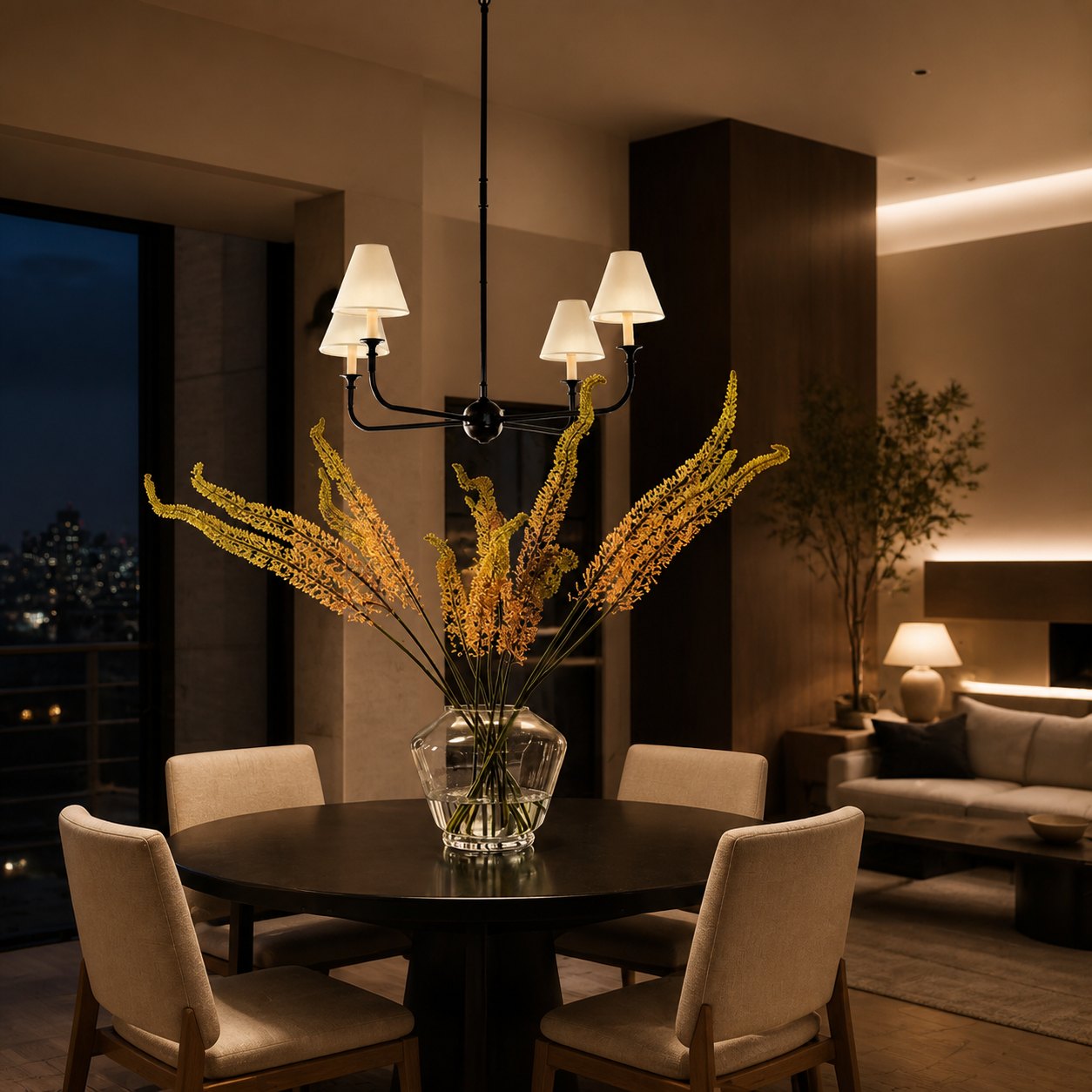 Piaf Grande Modern Industrial Metal Chandelier