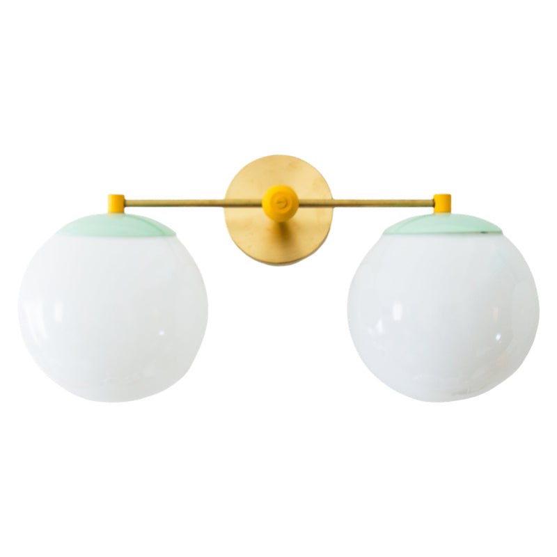 Two Lights Colorful Ernest Sconce - Bubble Pop Vanity Bathroom Sconces
