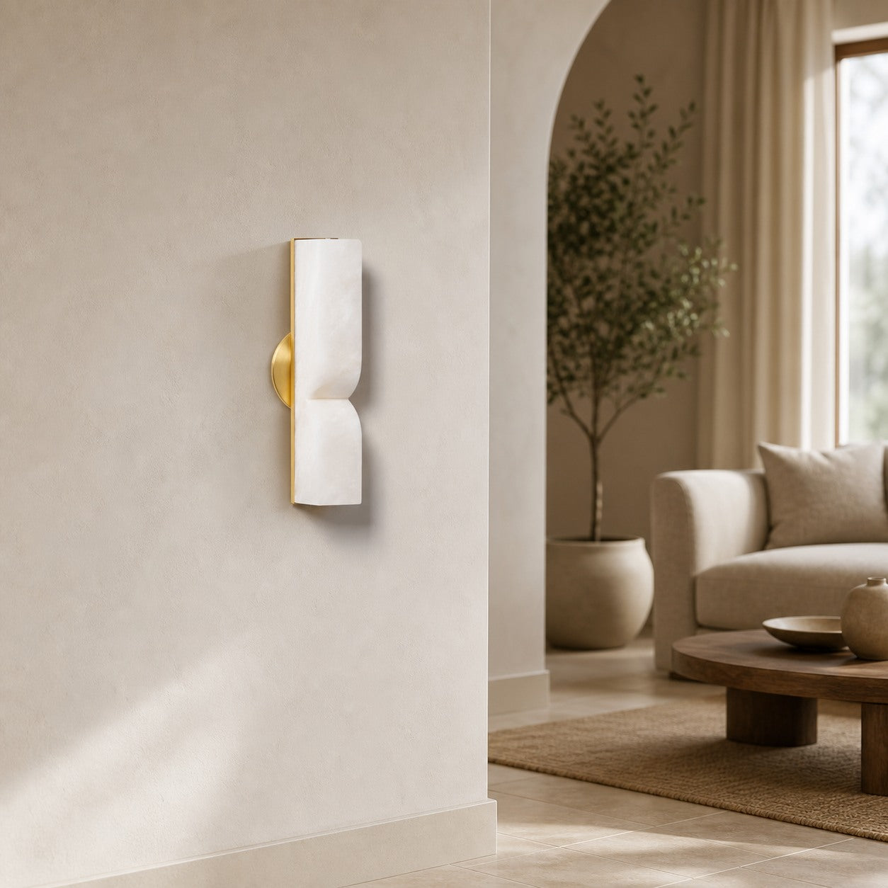 Modern Rectangular Alabaster Wall Lamp – Minimalist Sconce for Bedroom Hallway Living Room