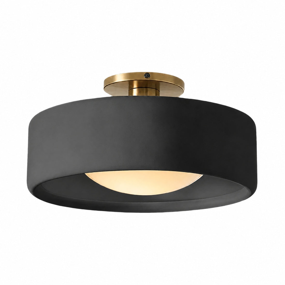 Cerova Modern Porcelain Flush Mount Ceiling Light– Elegant Ivory Shade