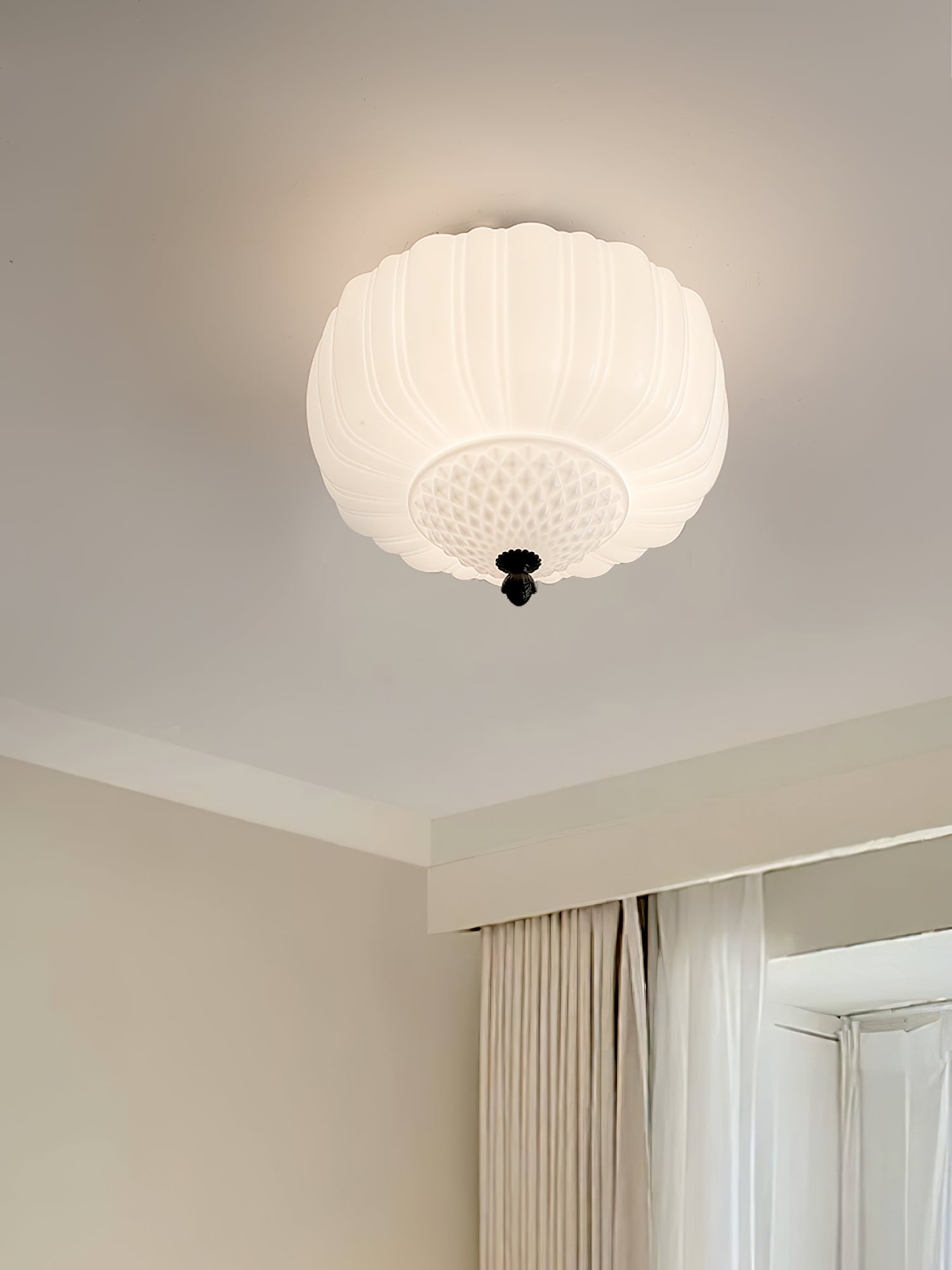 Elegant Palace - Style Glass Ceiling Lamp