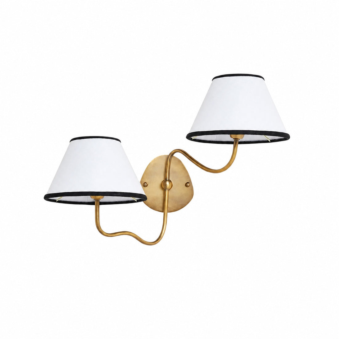 Kulo Fabric Wall Light – Modern Double Arm Linen Wall Sconce for Living Room