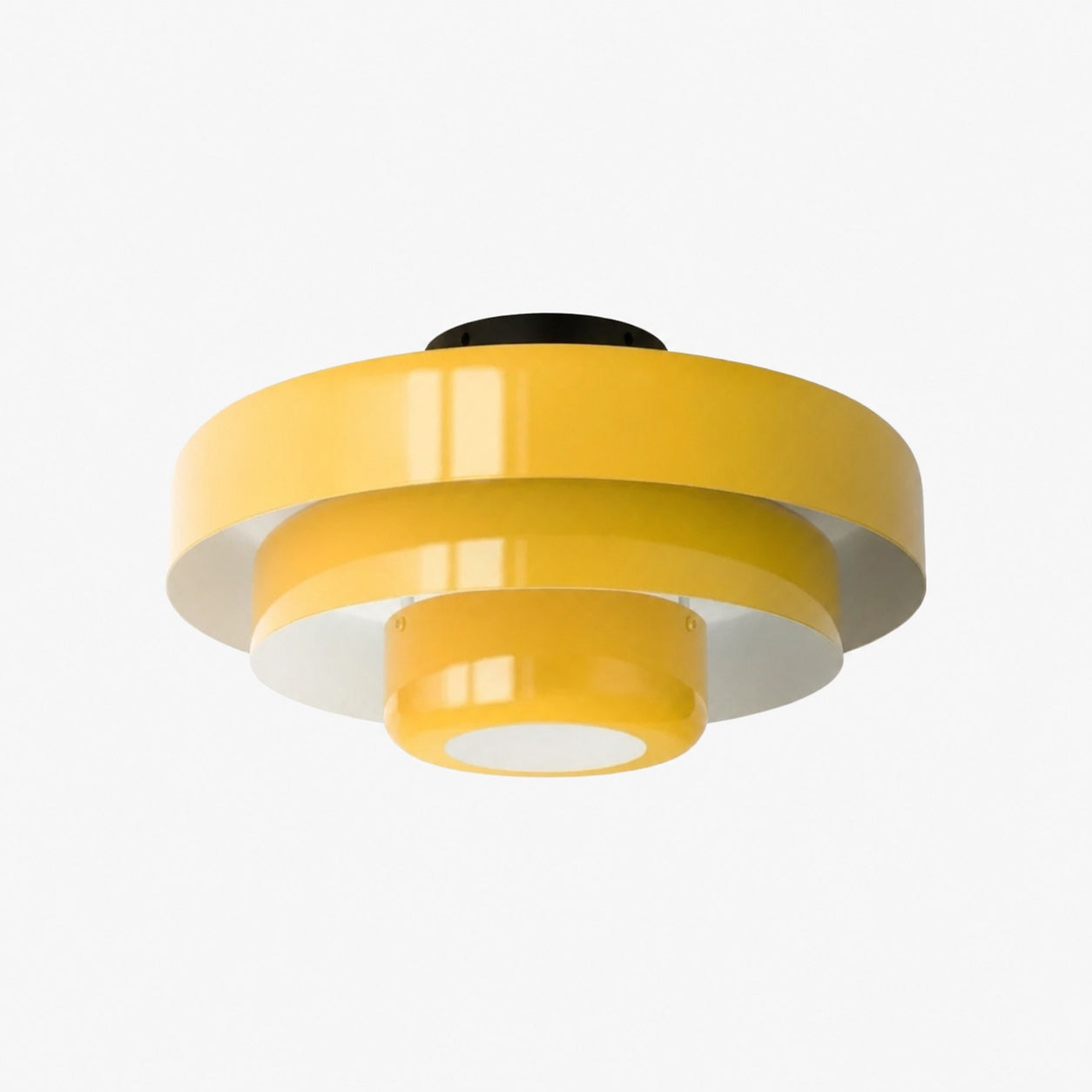 Veleora Bauhaus Three-Tier Colorful Round Macaron Ceiling Lamp - Modern Metal Design for Living Rooms