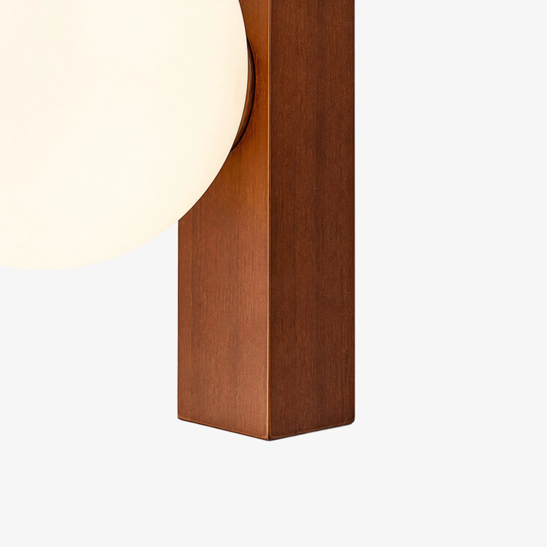 Globe connection and wood profile detail