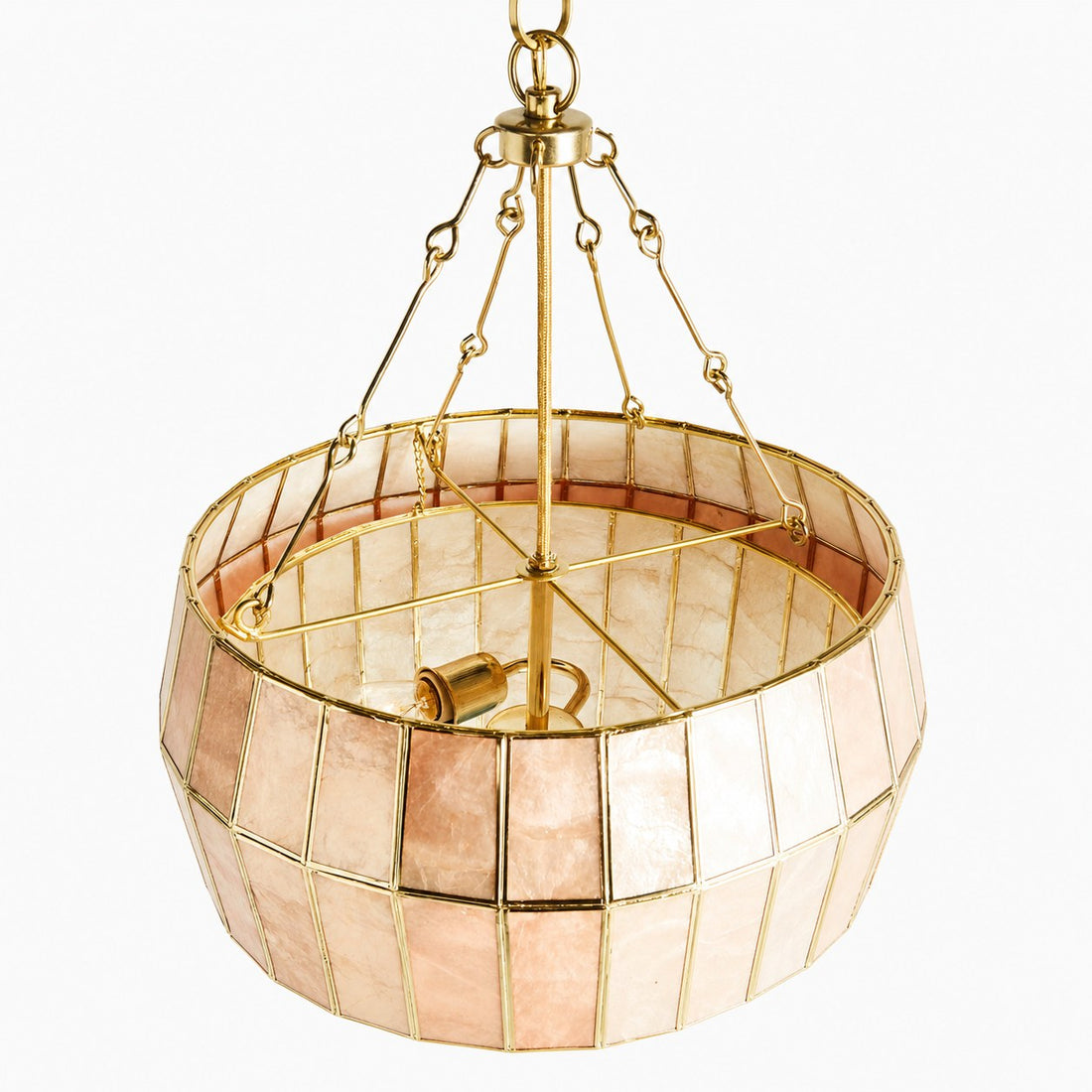 Lumica Capiz Faceted Pendant Light - Elegant Natural Shell Design