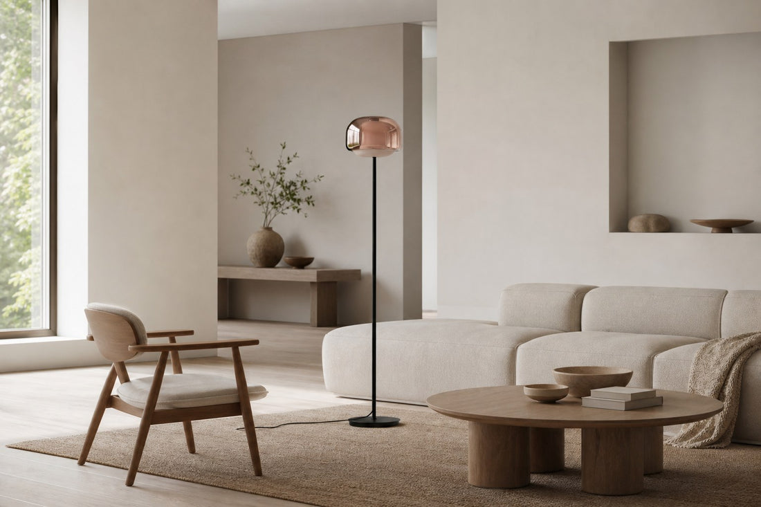Clinco Modern Mushroom Floor Lamp - Colored Glass Design