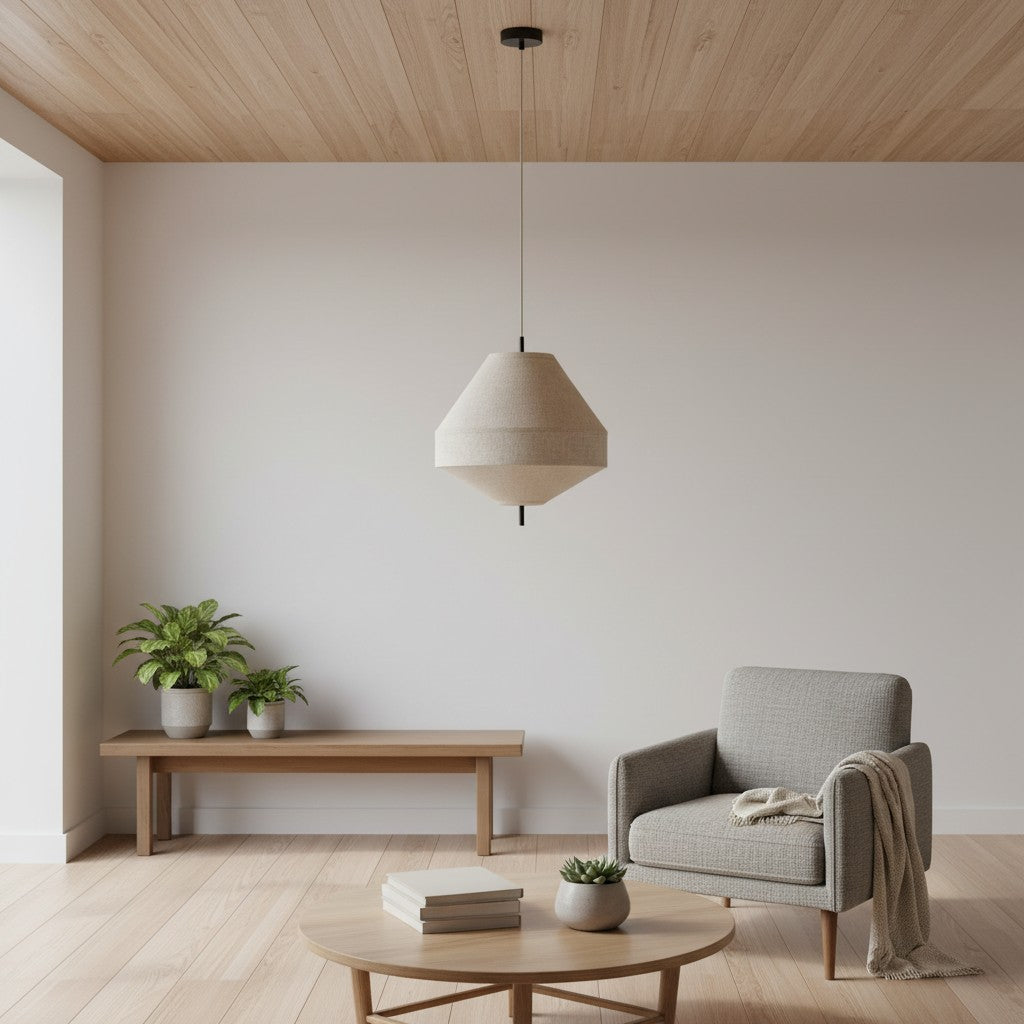 Zalen Layered Linen Pendant Light for Living & Dining