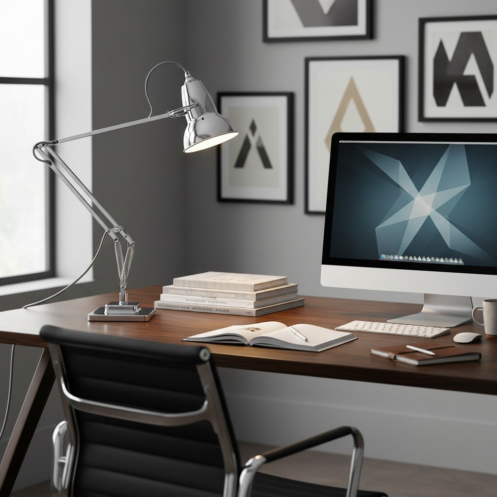 Original 1227 Vintage Metal Task Table Lamp with Adjustable Arm for Study Desk