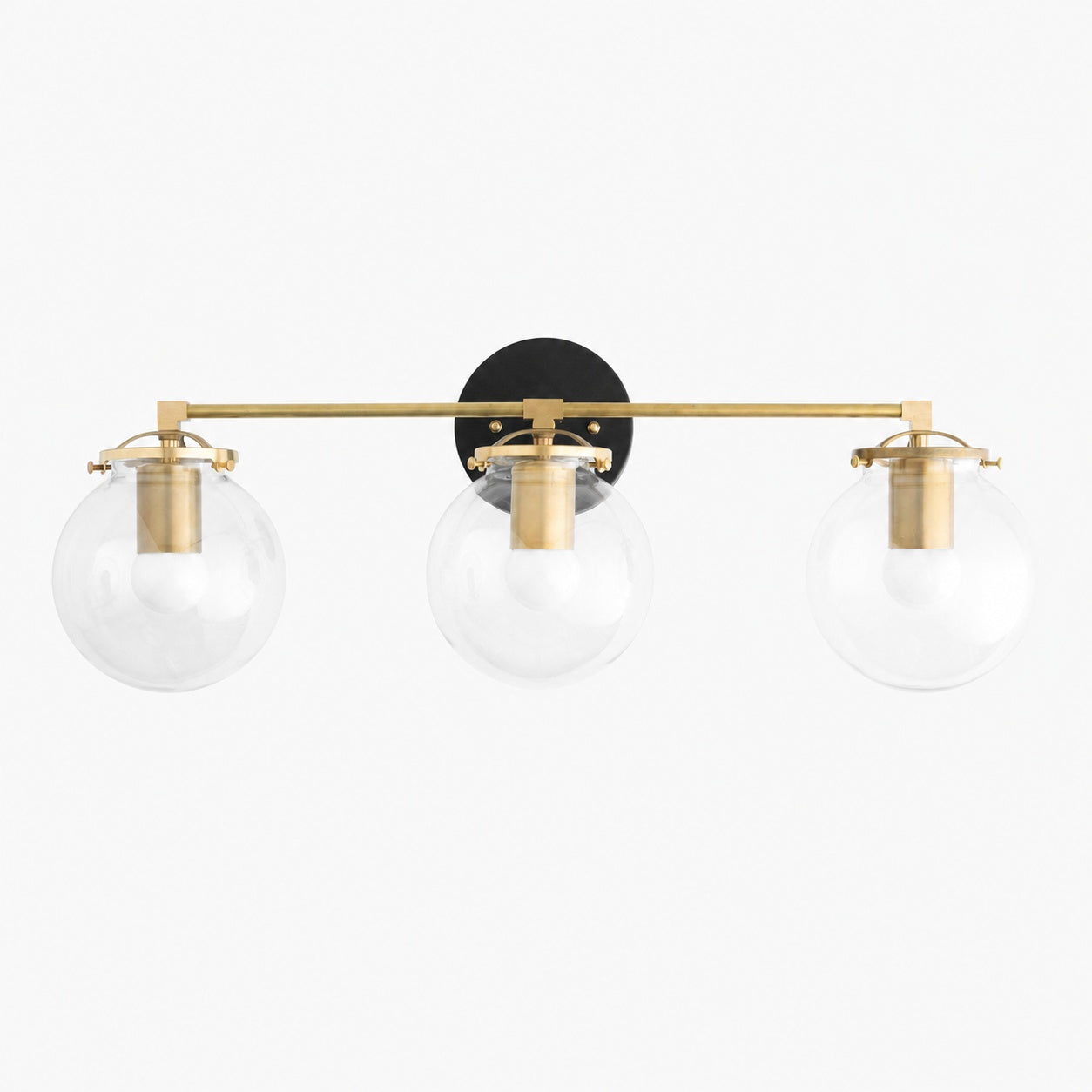 Glorica Glass 3 Shade Globe Vanity Light - Soft Bathroom Light Fixture
