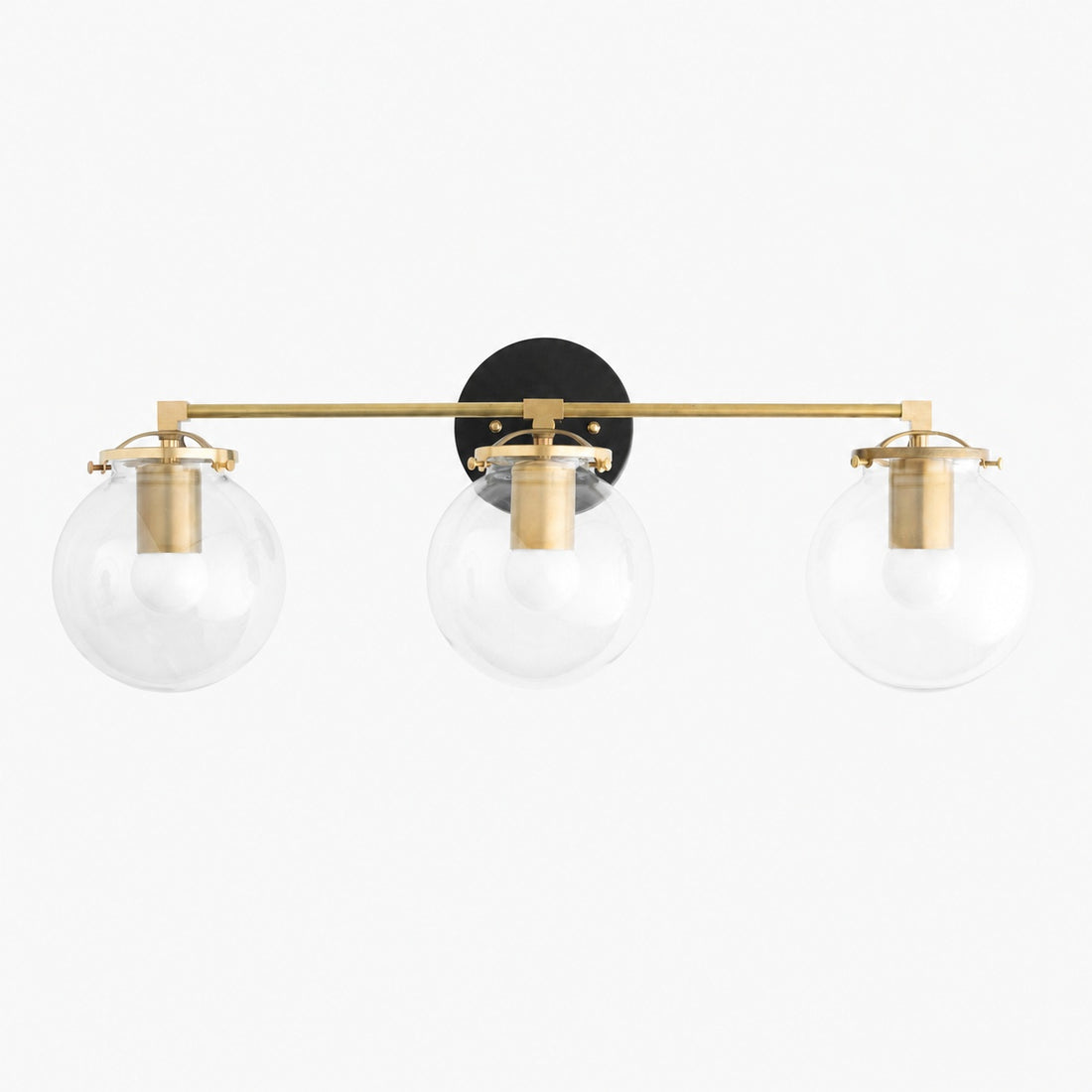 Glorica Glass 3 Shade Globe Vanity Light - Soft Bathroom Light Fixture