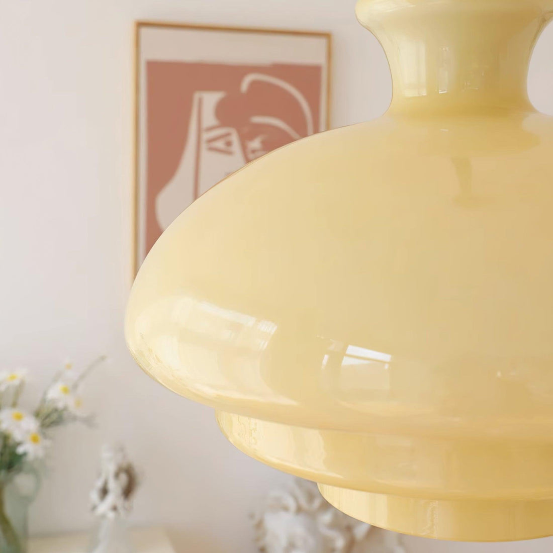 HaloVita Decorative Pendant Lamp - Minimalist Metal and Glass Pendant for Living Areas
