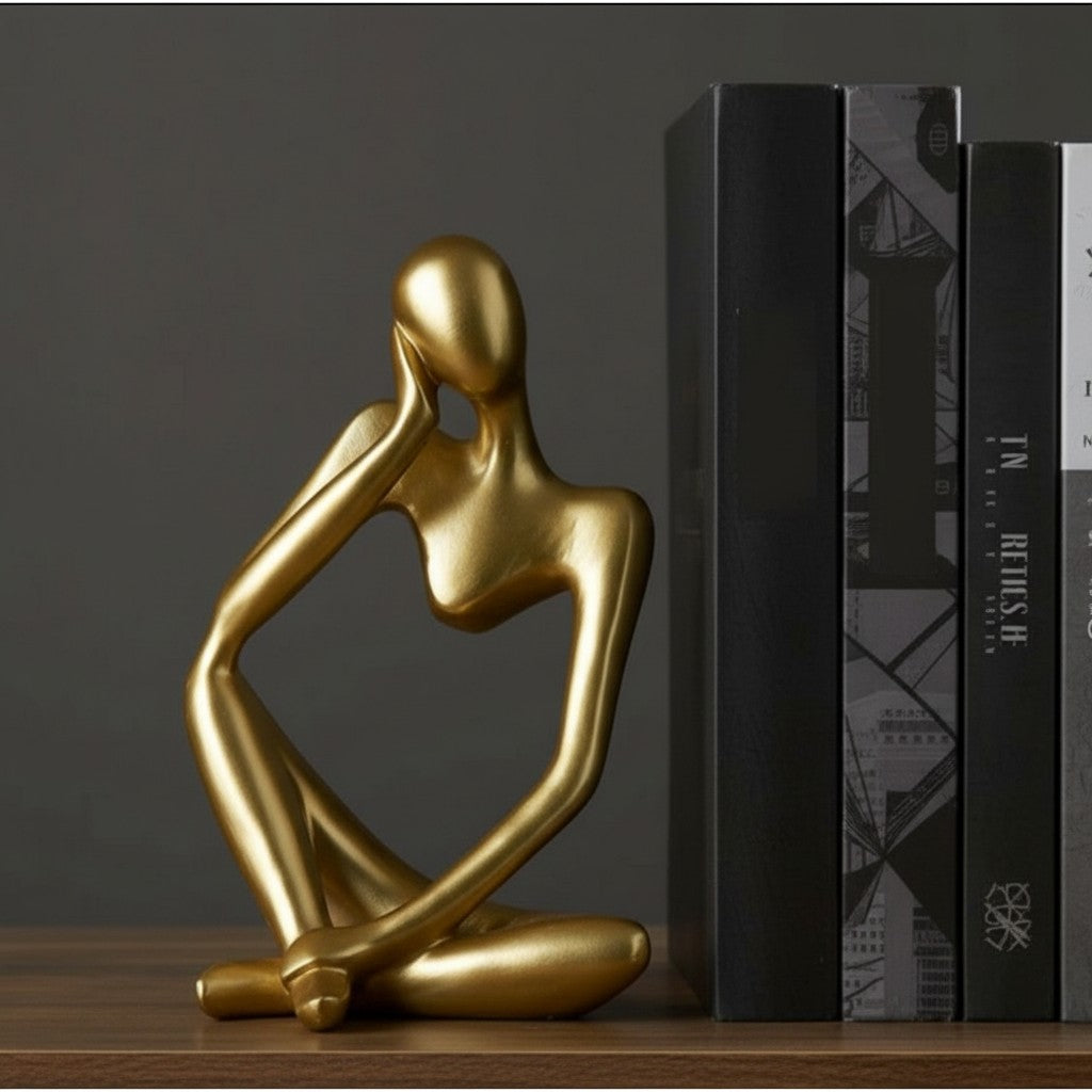 Floxo Geometric Dog Sculpture Modern Decor - Minimalist Iron Art for Desk