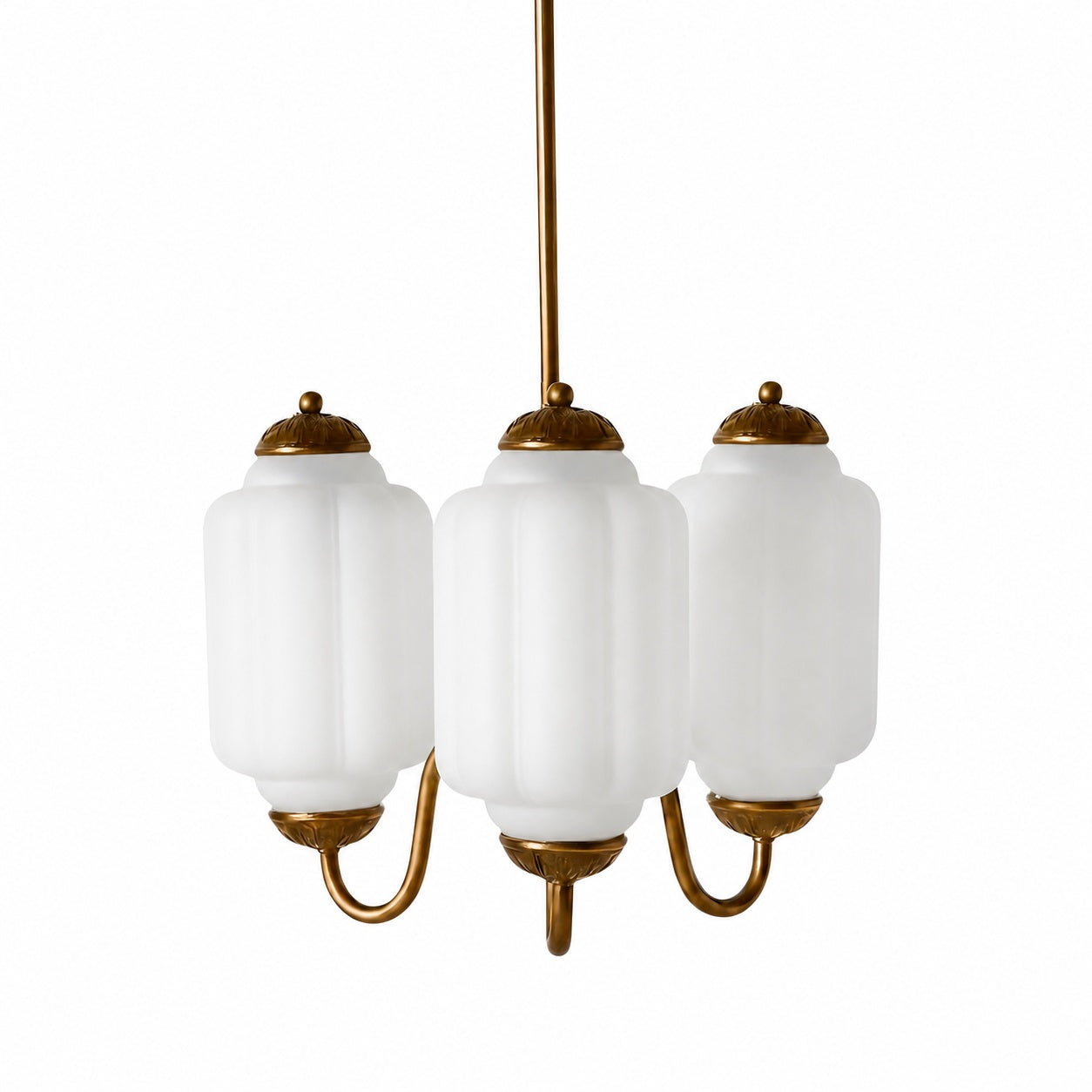 Eloise Vintage Glass Chandelier - Milk Glass Home Accent