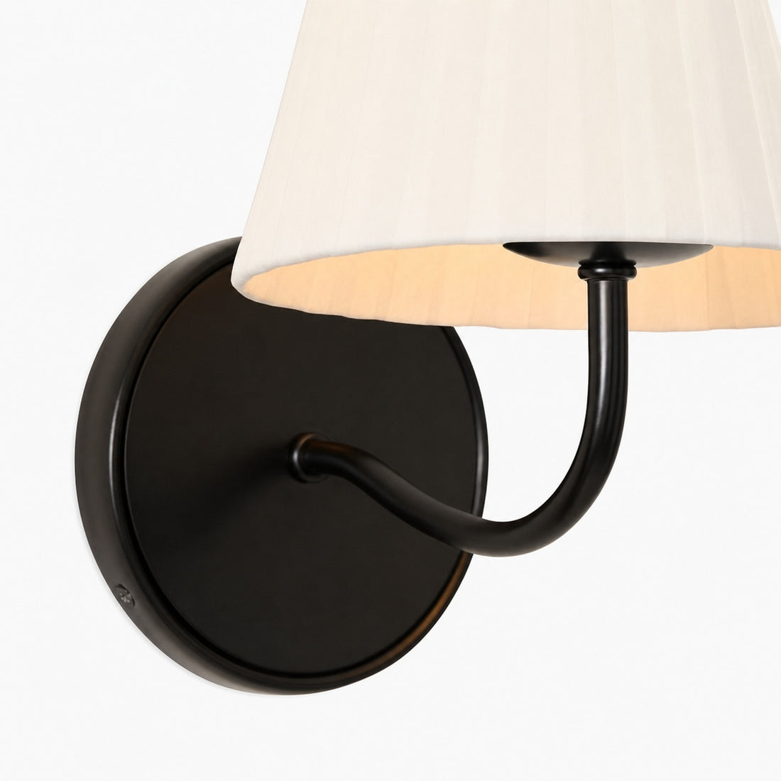 Fibura Sleek Metal Linen Shade Wall Light - Wall-Mounted Art