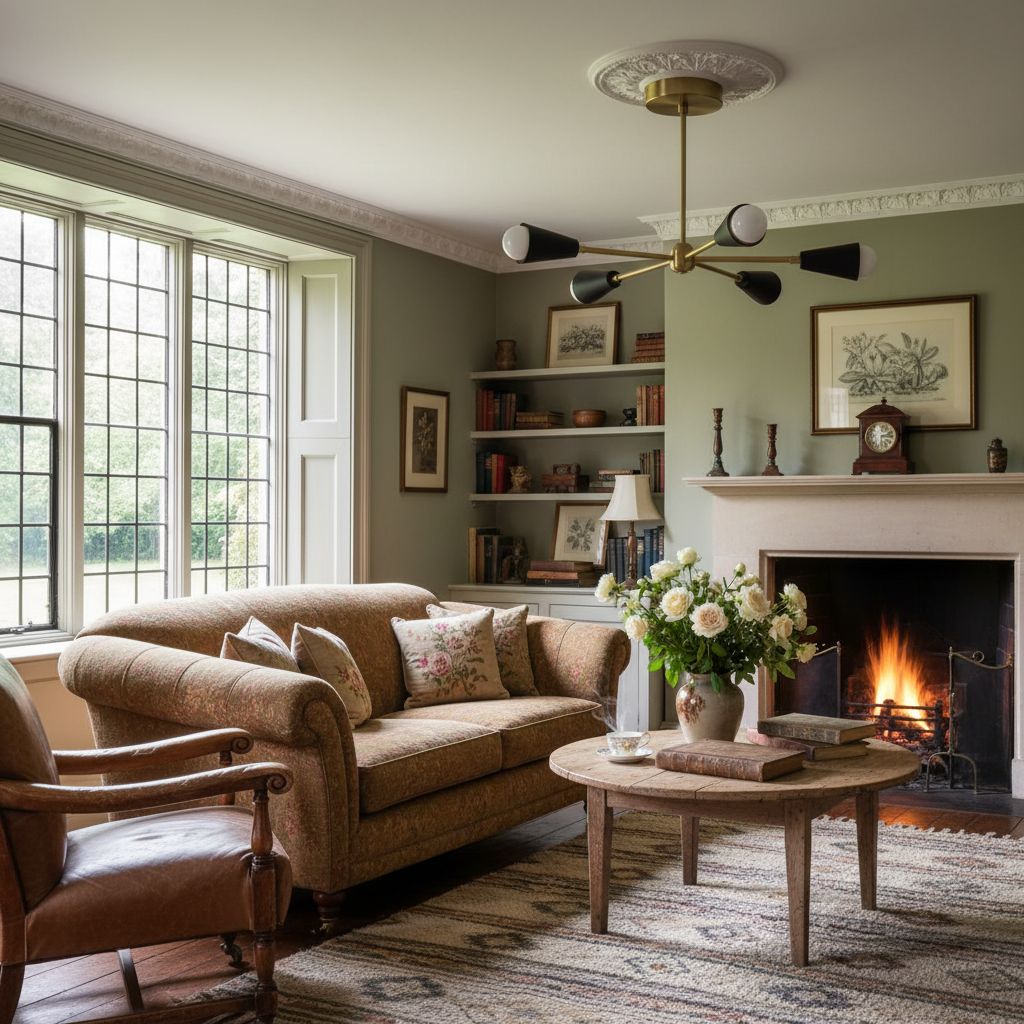 Pyralis Cone Semi Flush Brass Chandelier - Gold Modern Sputnik Light Fixture