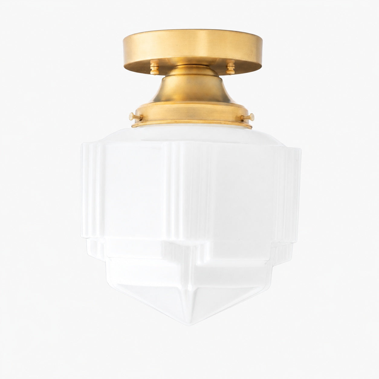 Geotower Glass Art Deco Ceiling Light - Glass Fixture - Elegant Home Lighting