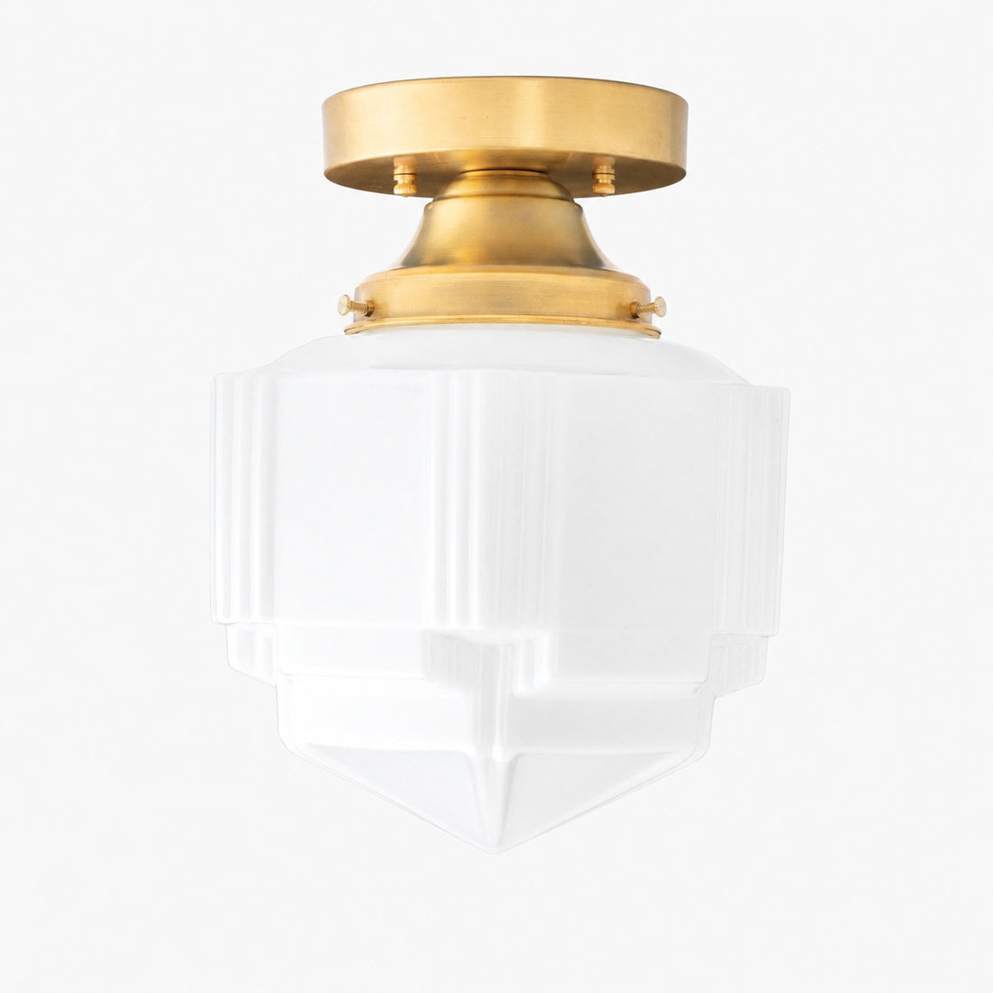 Geotower Glass Art Deco Ceiling Light - Glass Fixture - Elegant Home Lighting