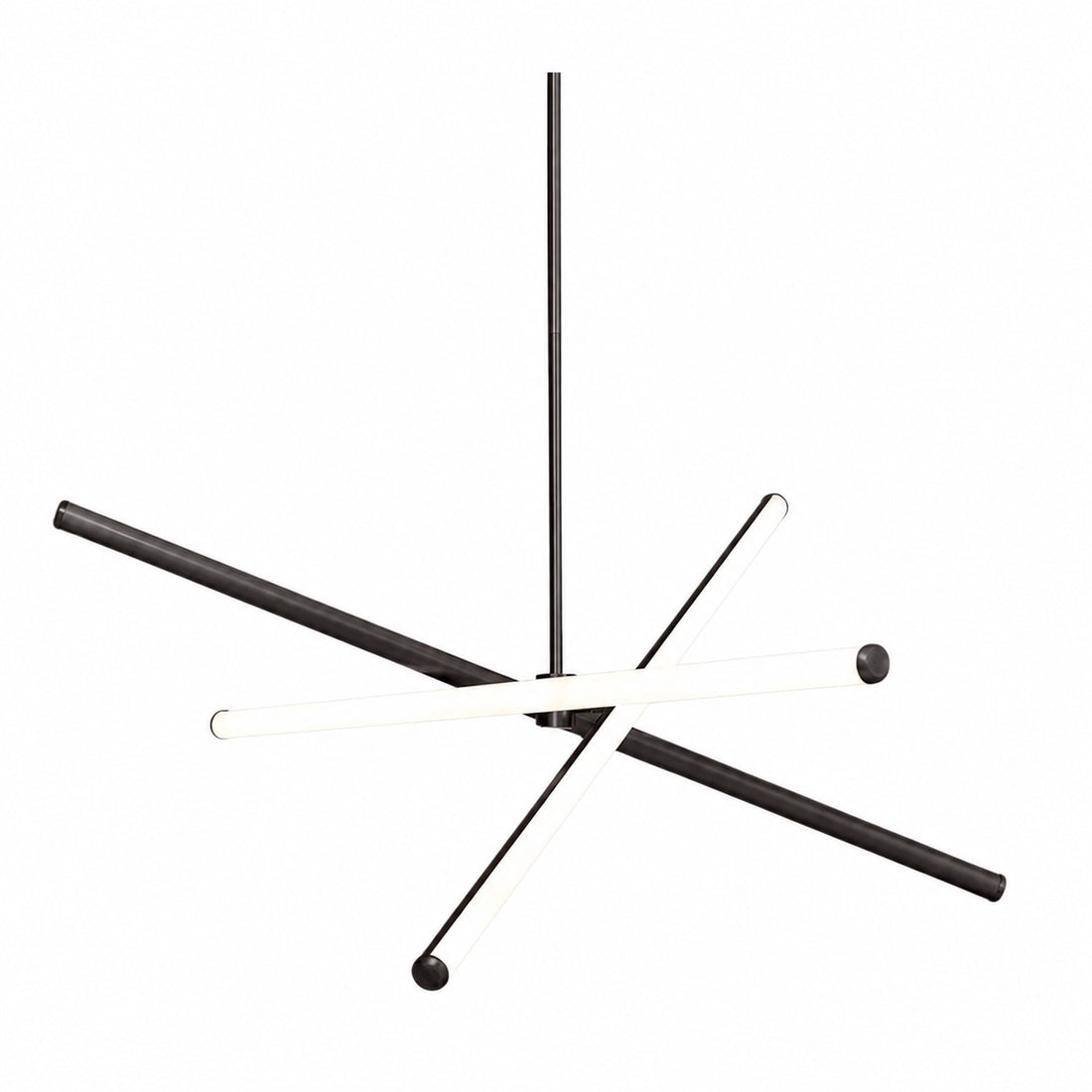 Voro Minimalist Chrome Light Rods - LED Semi-Flush Mount Ceiling Light