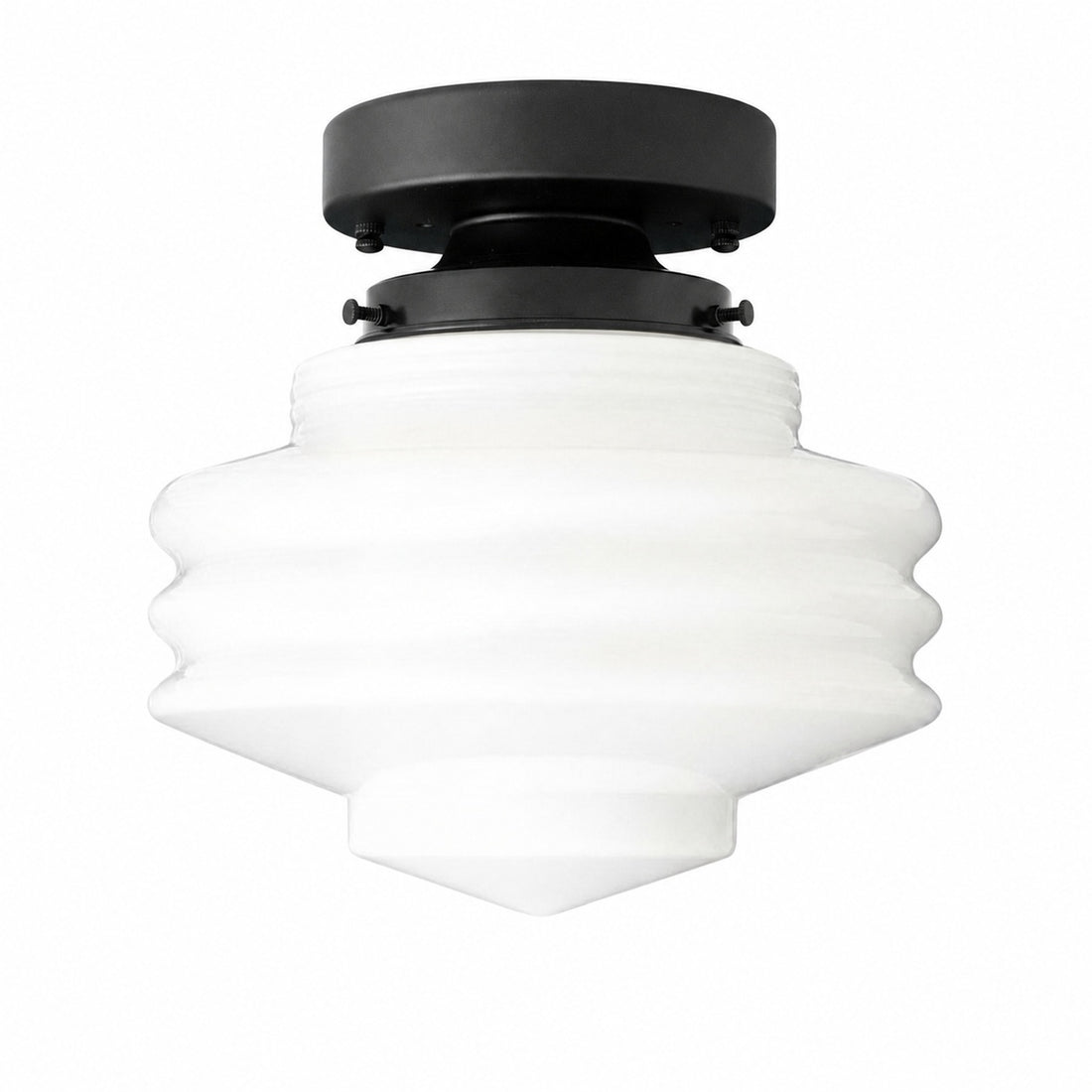 Geotower Glass Art Deco Ceiling Light - Glass Globe - Elegant Home Fixture