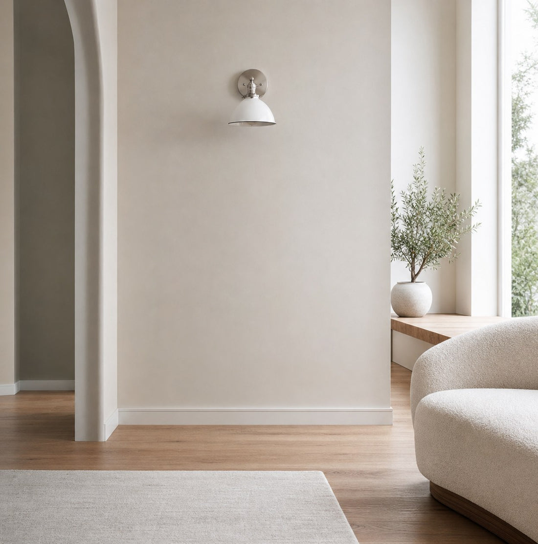 Conique Metal Wall Sconce - White Metal Shade - Industrial Modern Lighting