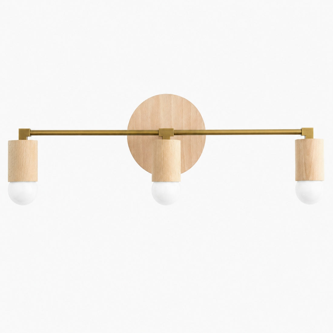 Mobilux Line Wood and Vanity Light - Bohemian Bathroom Lighting Fixture