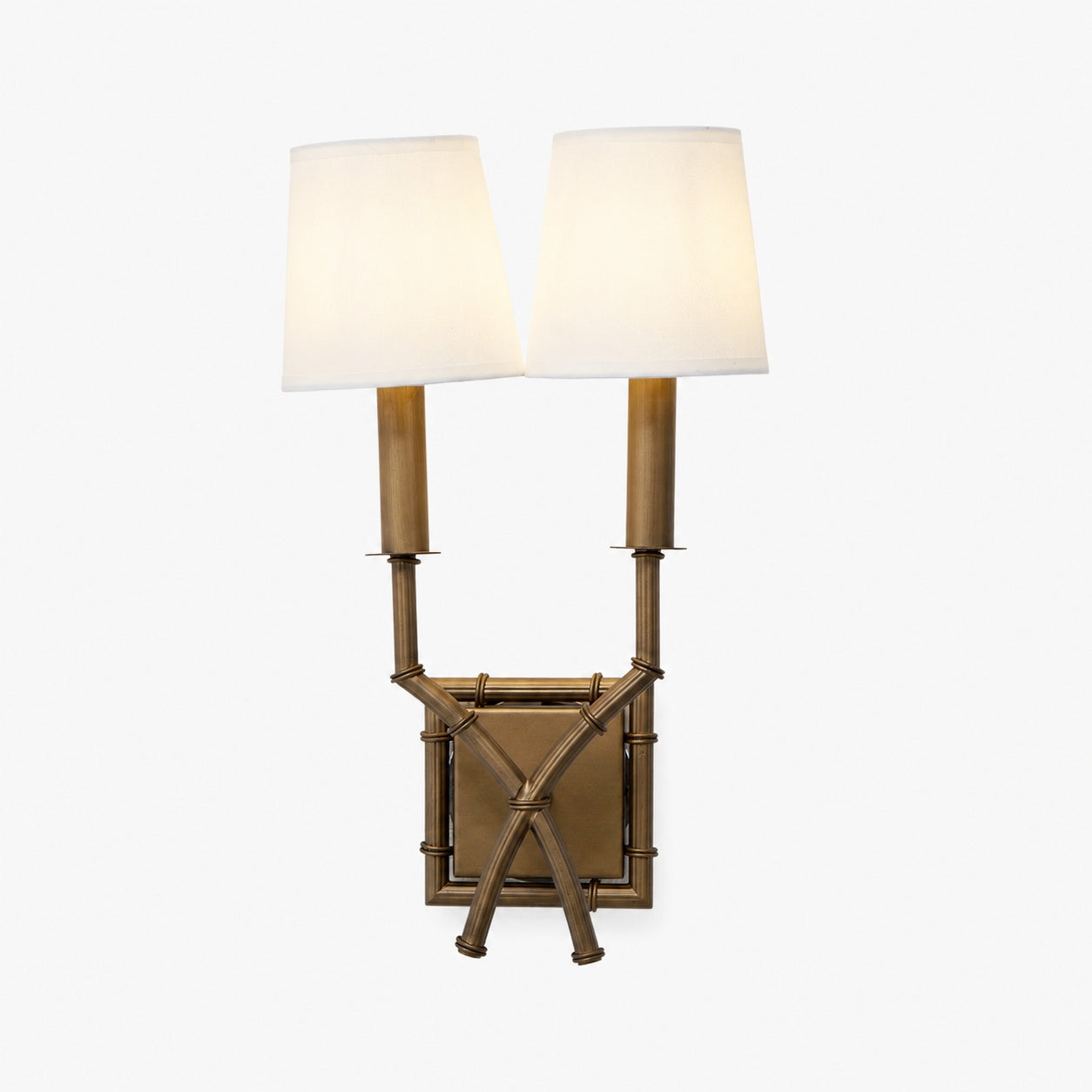 Double Arm Bamboo Sconce