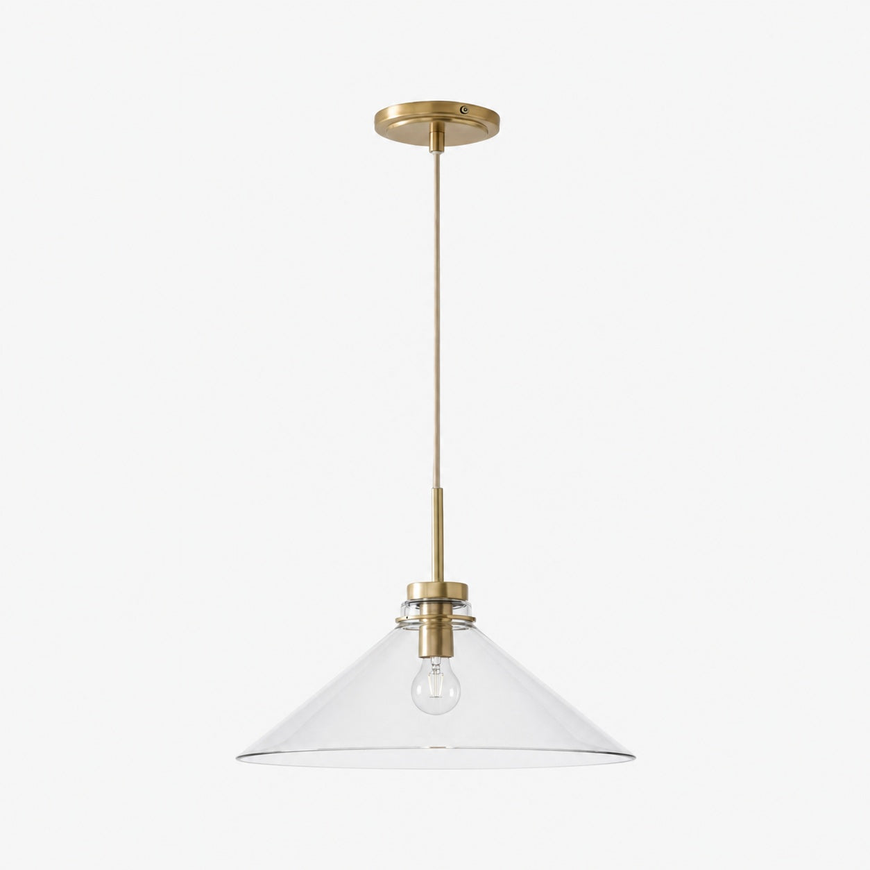 Aurenza Modern Farmhouse Pendant Light - Adjustable Shade for Warm Ambiance