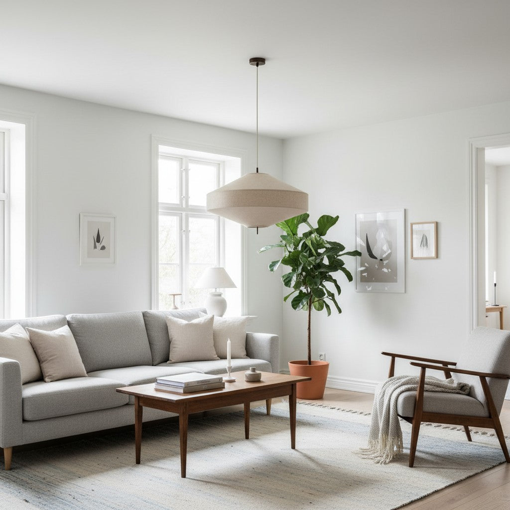 Zalen Layered Linen Pendant Light for Living & Dining