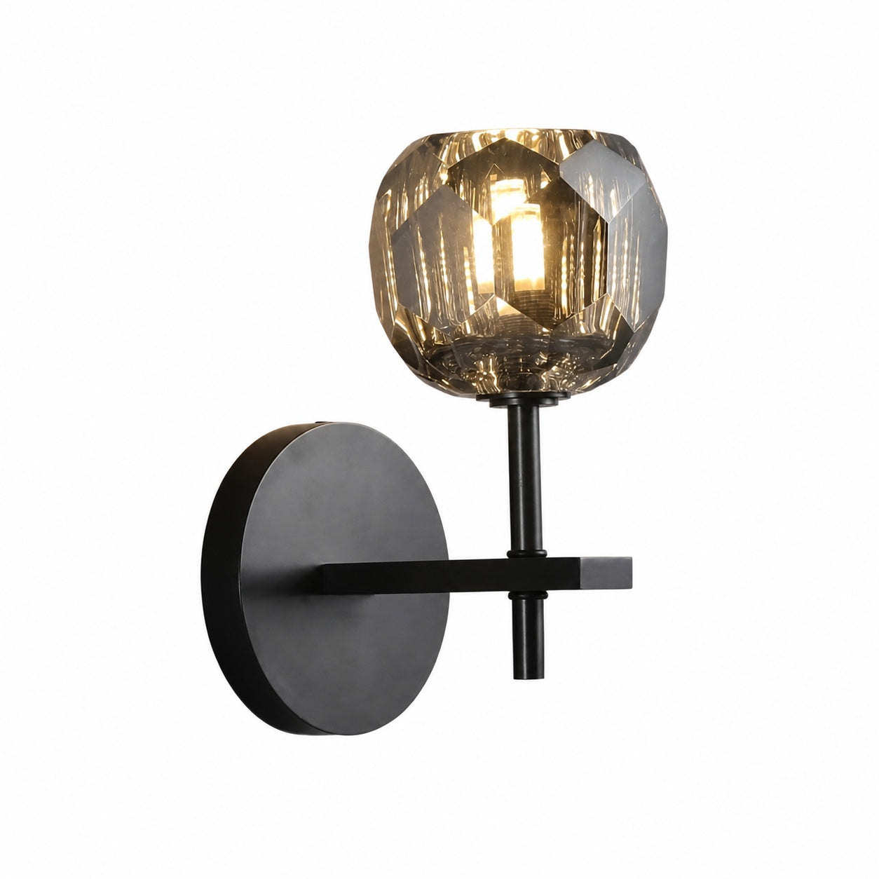 Luxury Crystal Wall Sconce - Brass Frame Modern Wall Light