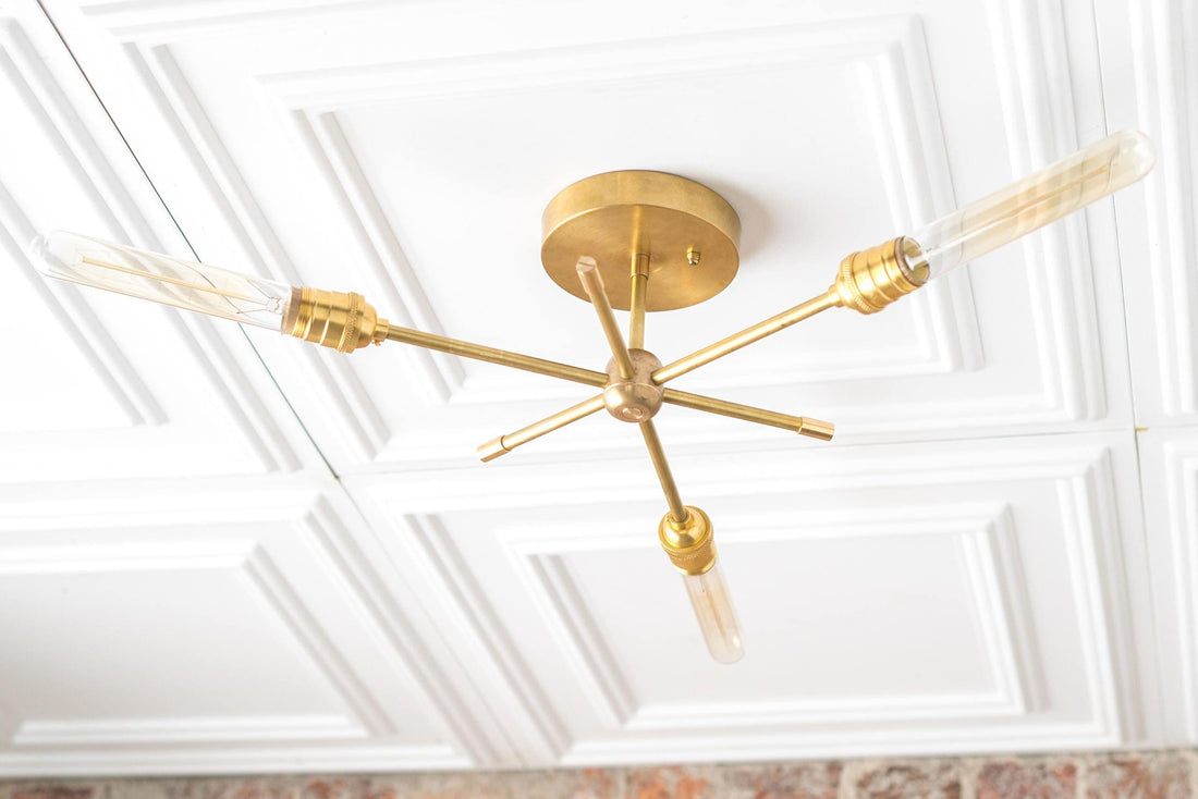 Mobilux Line Industrial Chandelier - Modern Ceiling Light Fixture for Home