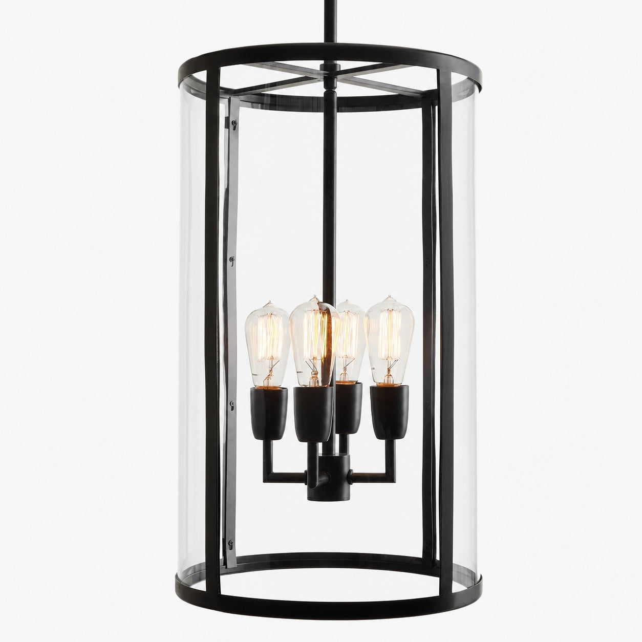 Ferrix Modern Outdoor Lantern Iron Pendant Lamp - Industial Glass Lighting Design