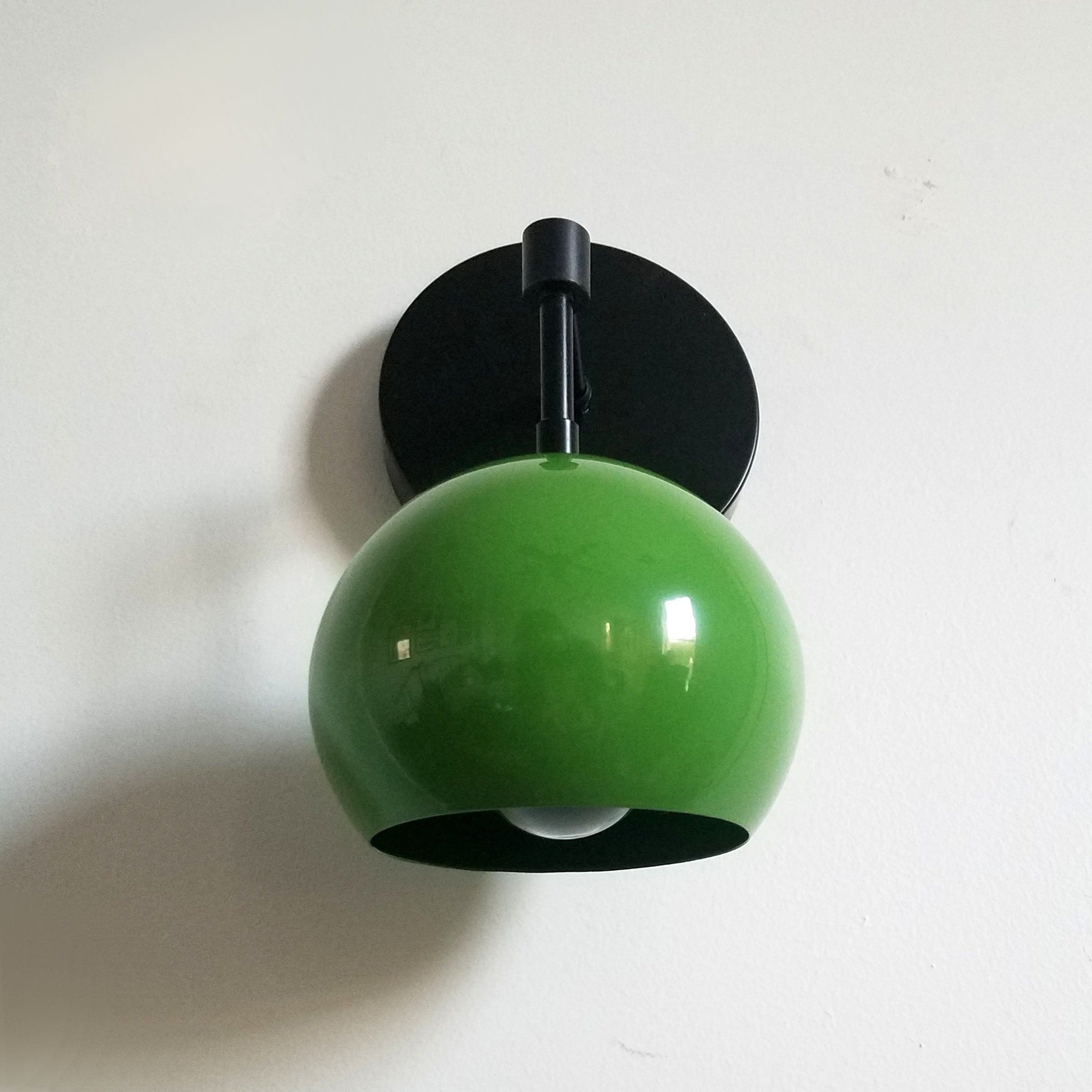 Vintage Inspired Spring Green Globe Wall Sconce