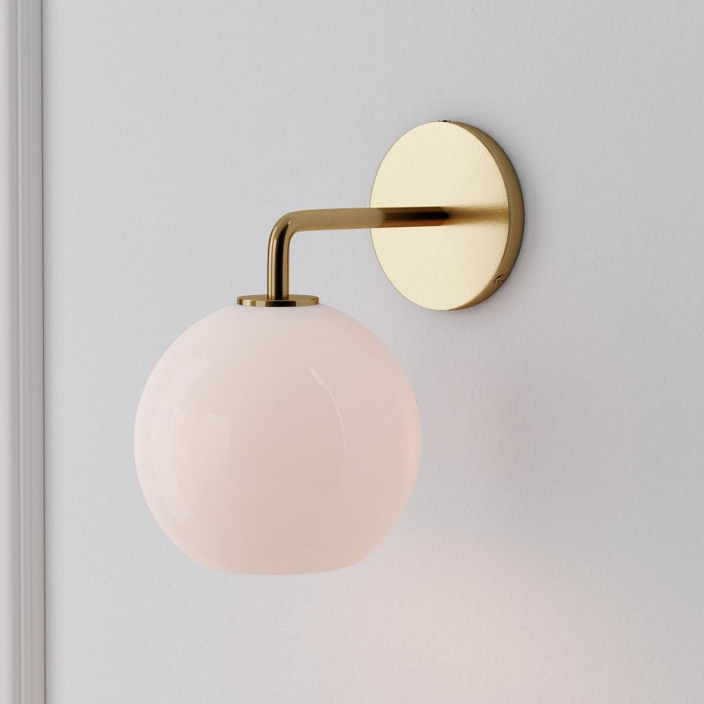 Sculptural Glass Geo Sconce - Modern Bathroom Mirror Globe Wall Light