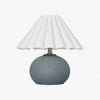 Ruffmeto Decorative Table Lamp — Round Ceramic Base with Pleated Fabric Shade for Cozy Spaces