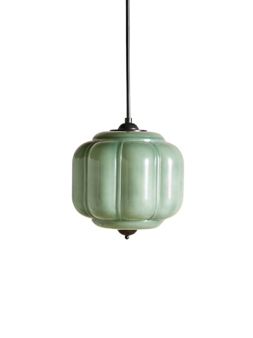 Eloise Vintage Glass Chandelier - Milk Glass Home Accent