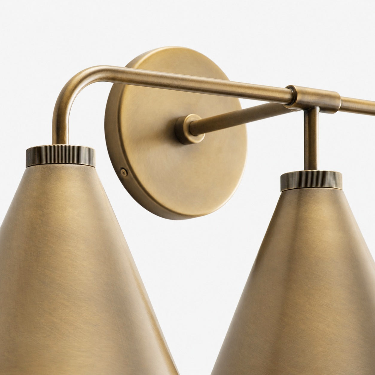Korvi Iron Tapered Sconce Light - Wall Fixture in Black or Brass