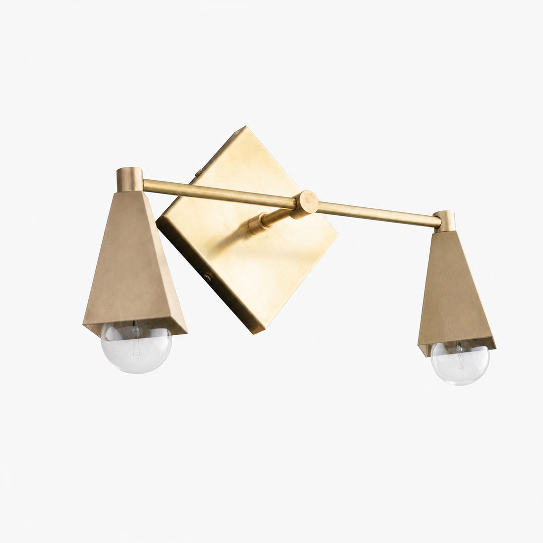 Ornato Luxe Geometric Vanity Light - Solid Brass Art Deco Bathroom Lighting