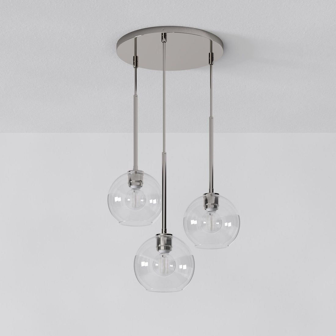 Selvion Minimalist Crystal Chandelier - Handcrafted Glass Sculptural Lighting Fixture