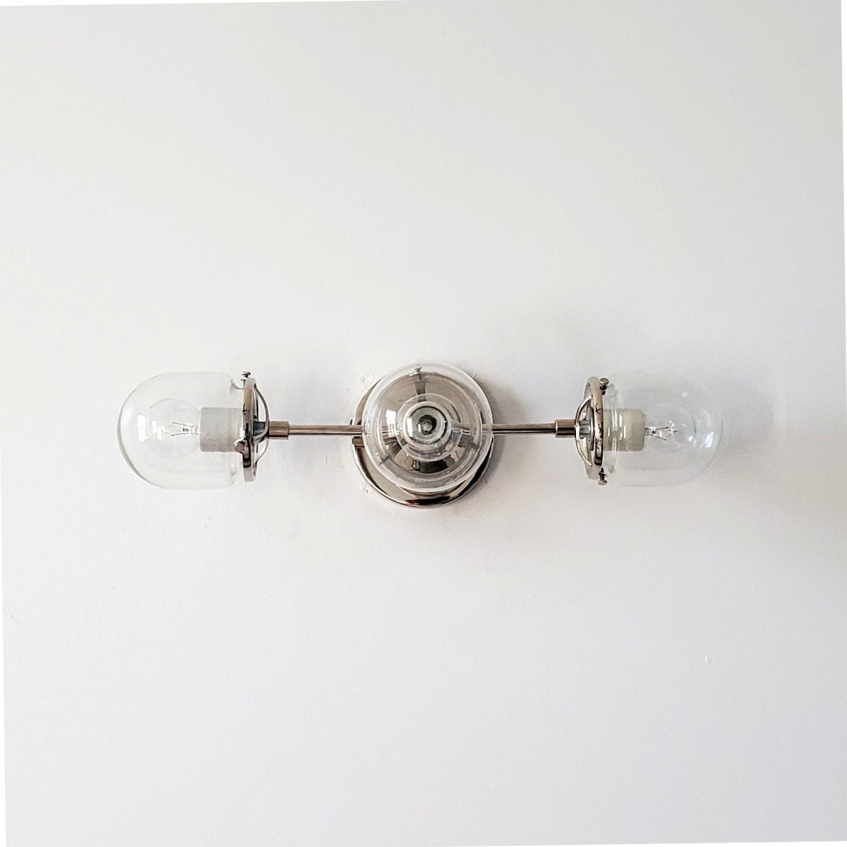 Stylish Three - Light Design Glass Shades Hallway Wall Light