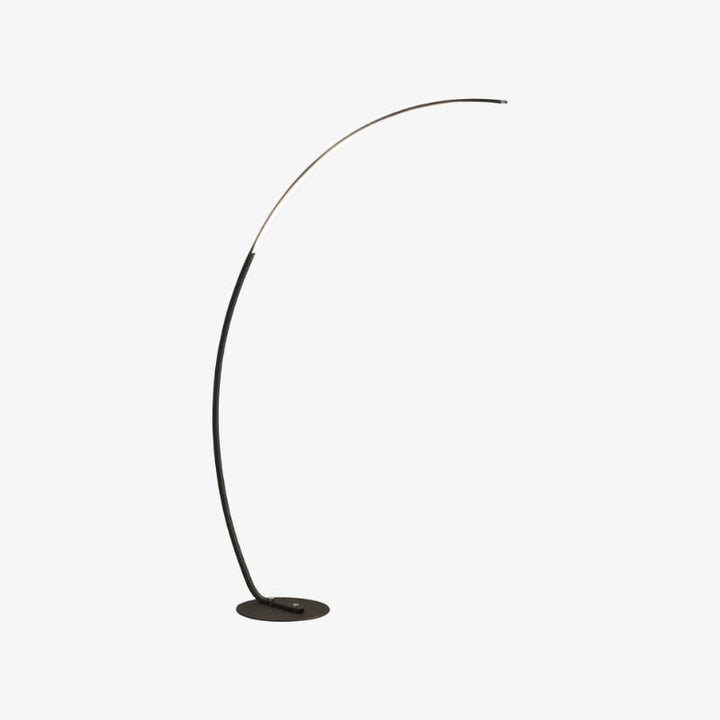 Lirra Minimal Curved Floor Lamp – Elegant Metal Accent for Living Spaces