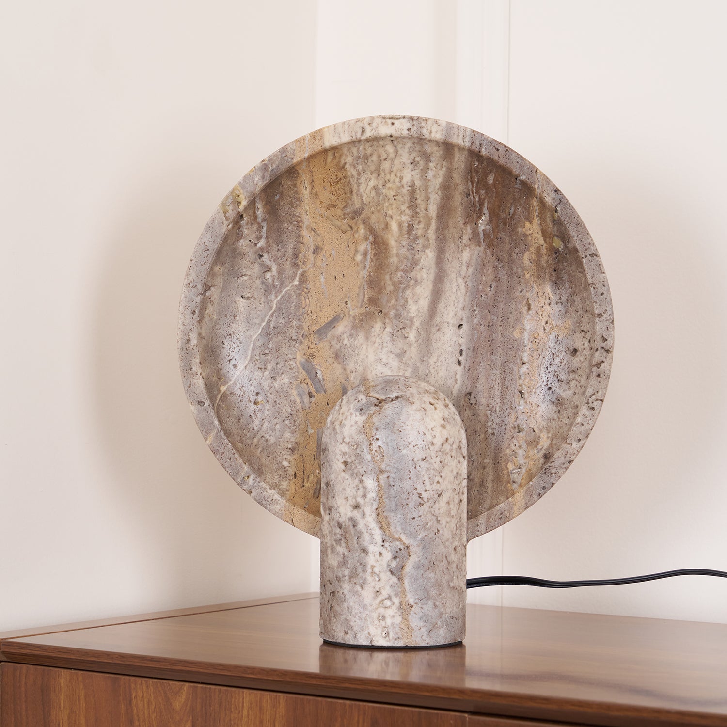 Wabi-sabi Style Eclipse Stone Table Lamp