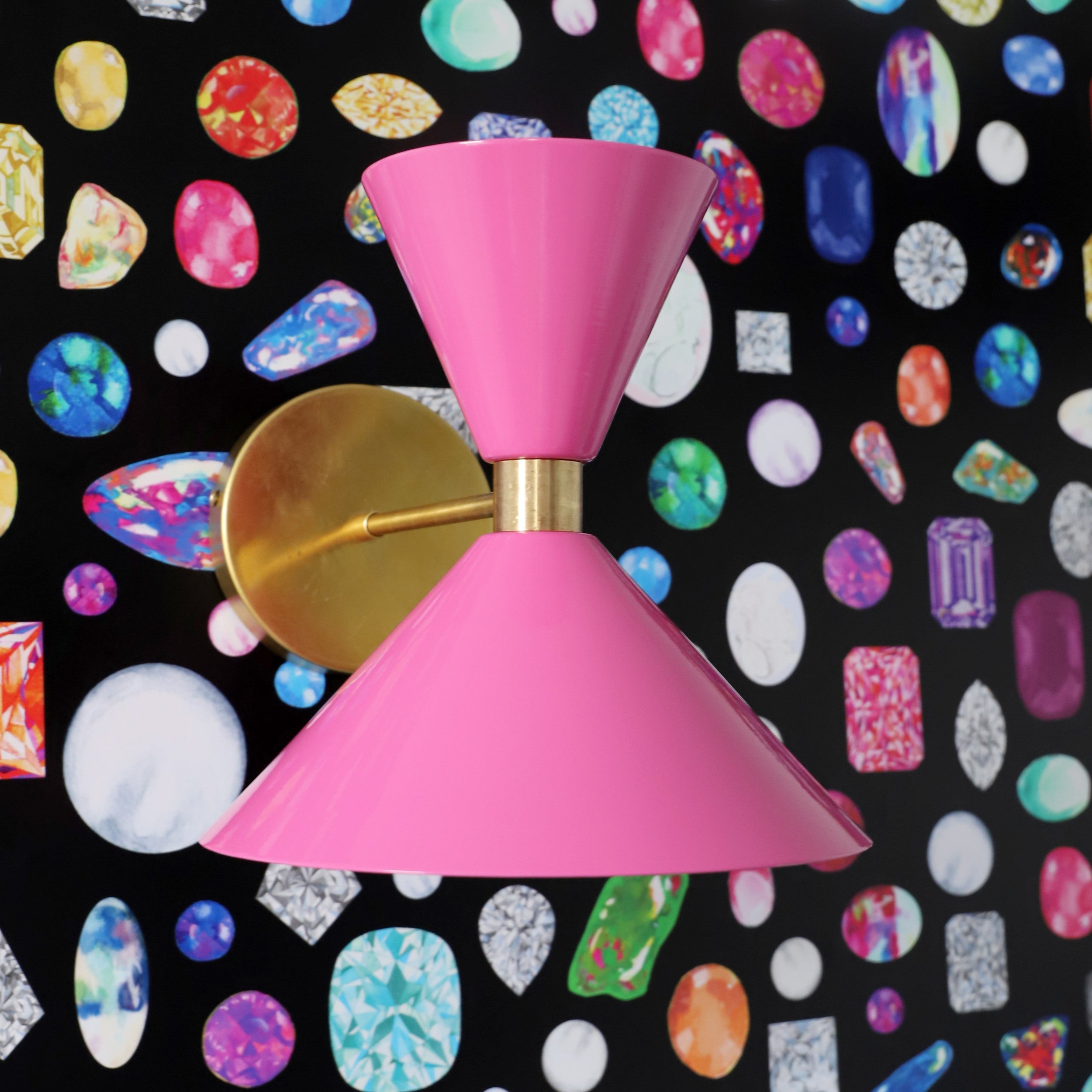 Brass Cone Wall Sconce - Hourglass Lighting for Home Spaces