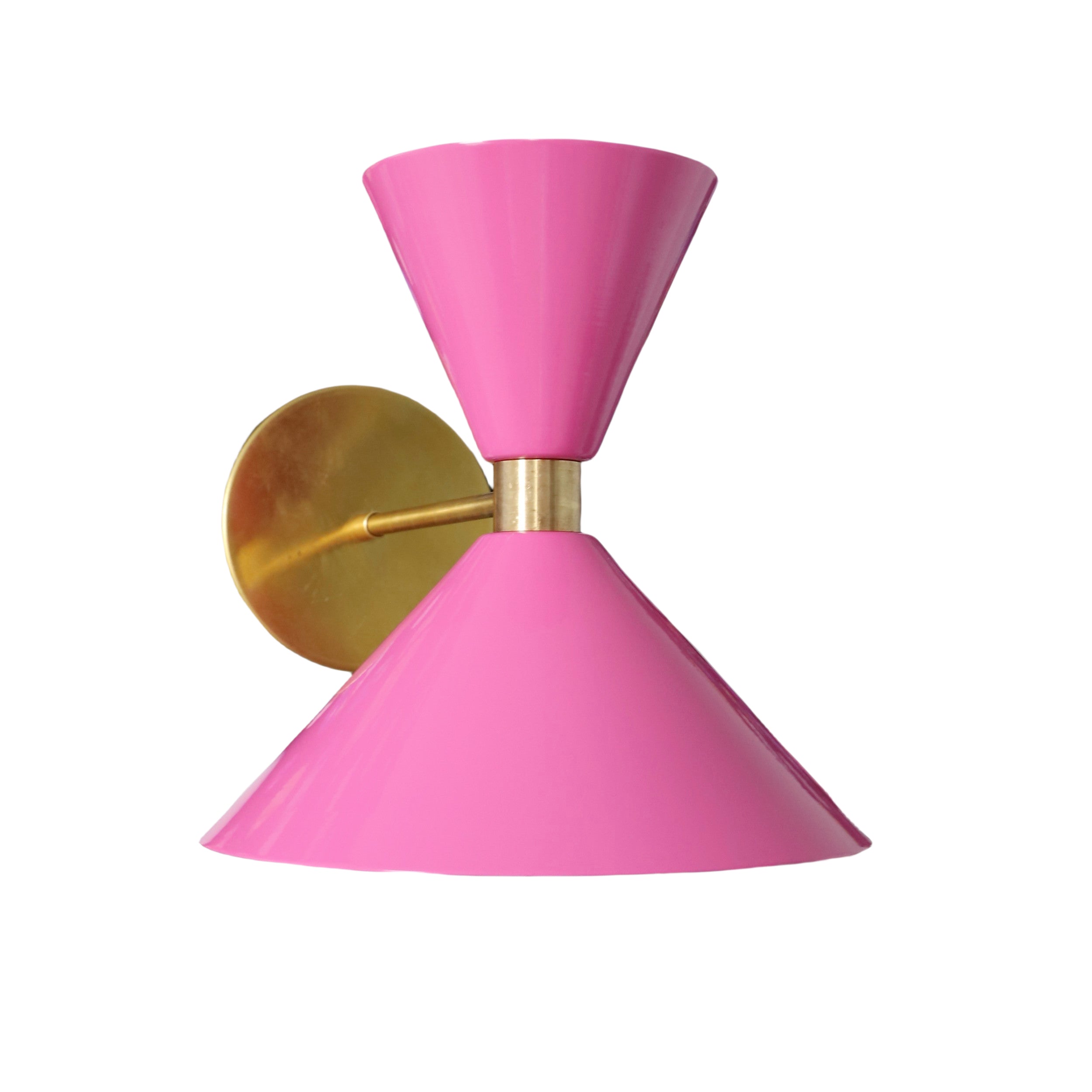 Brass Cone Wall Sconce - Hourglass Lighting for Home Spaces