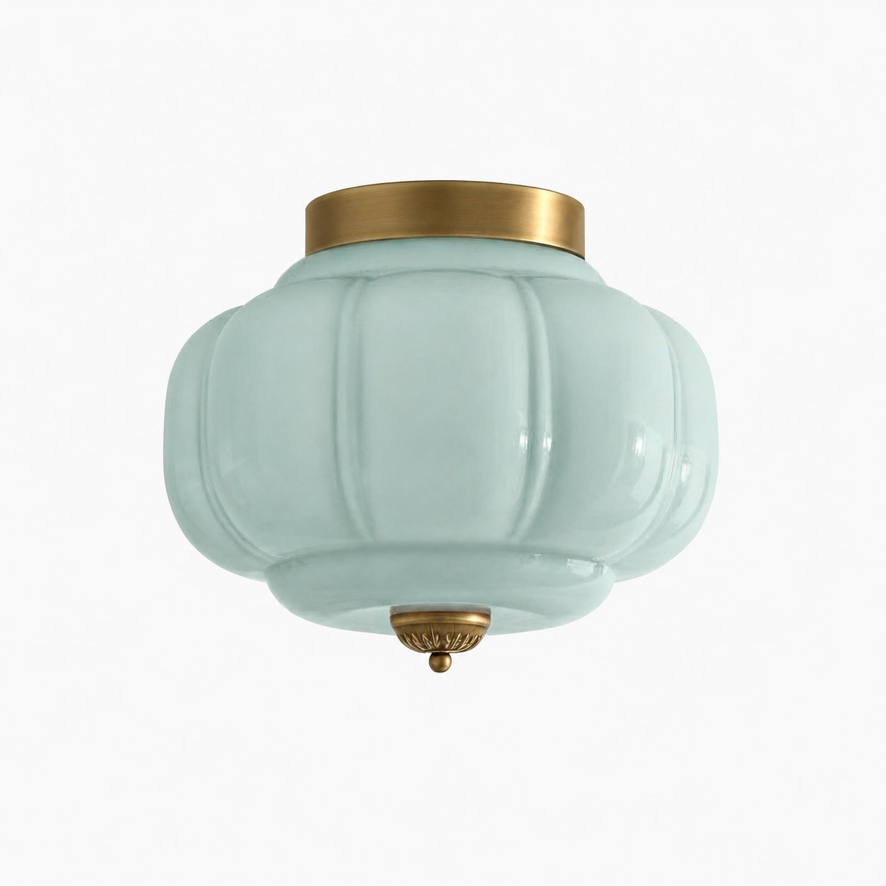 Vintage Eloise Milk Glass Flush Mount Ceiling Light - Vintage Charm Soft Glow