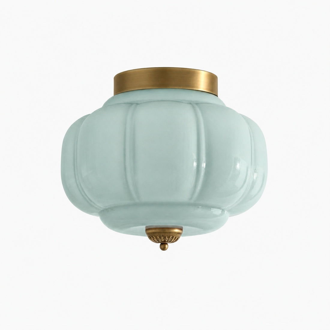 Vintage Eloise Milk Glass Flush Mount Ceiling Light - Vintage Charm Soft Glow