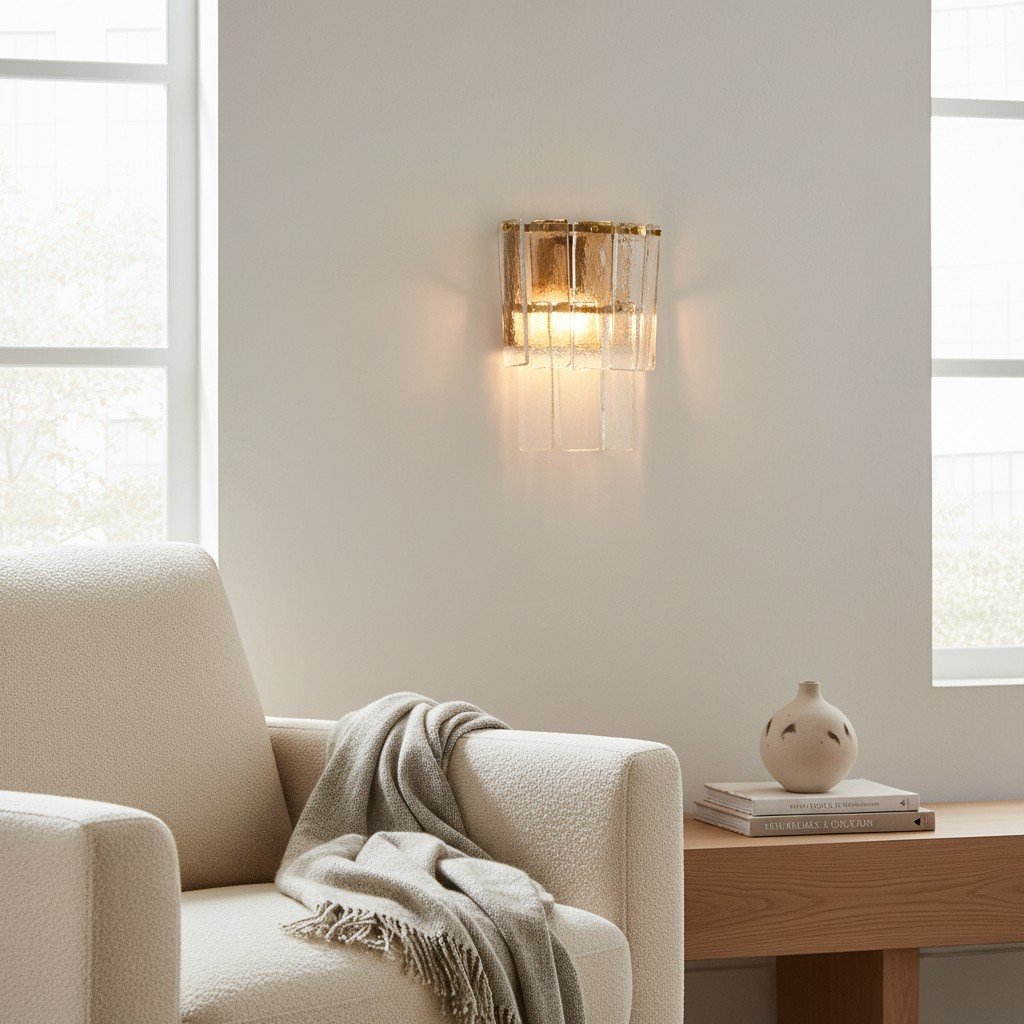 Lumvey Stylish Glass Wall Sconce - Modern Design Wall Light for Ambiance Hallways